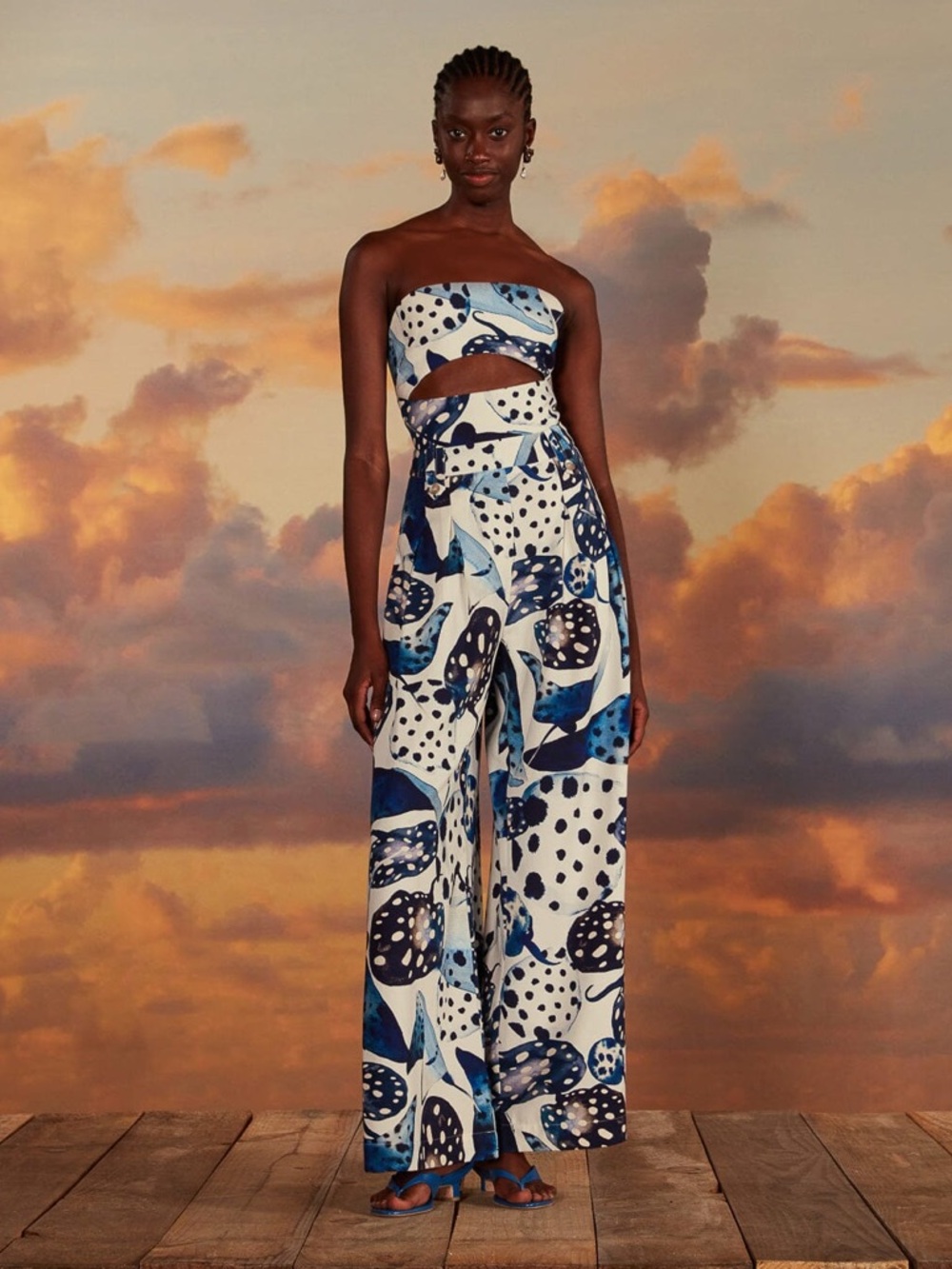 Farm Rio Manta print jumpsuit
